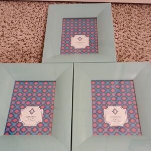 Aqua Blue Picture Frame Set Of 3